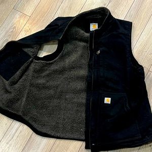 Carhartt Black Fleece-Lined Vest